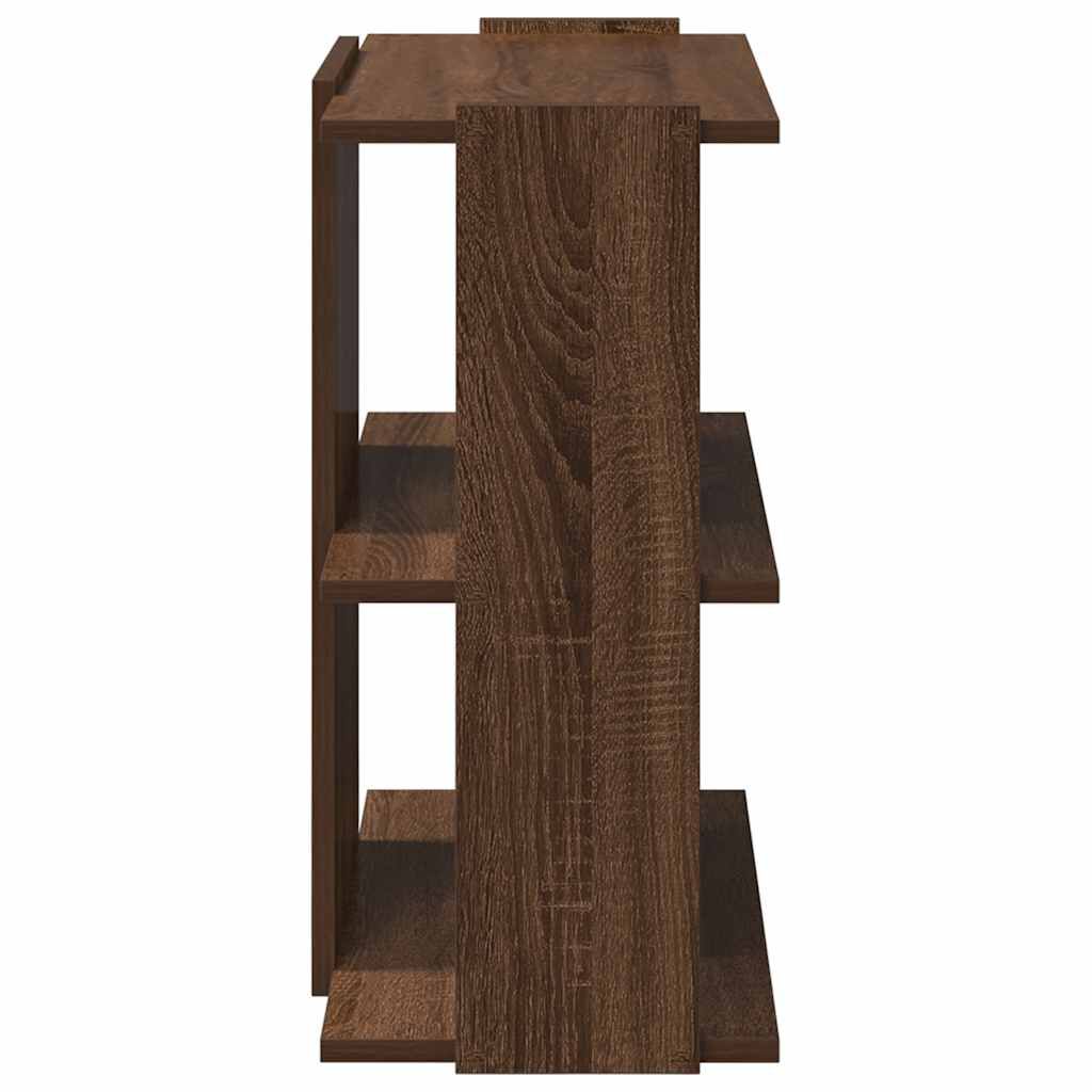 vidaXL Βιβλιοθήκη 3 Επιπέδων Καφέ Δρυς 60x30x60 εκ. Επεξεργ. Ξύλο
