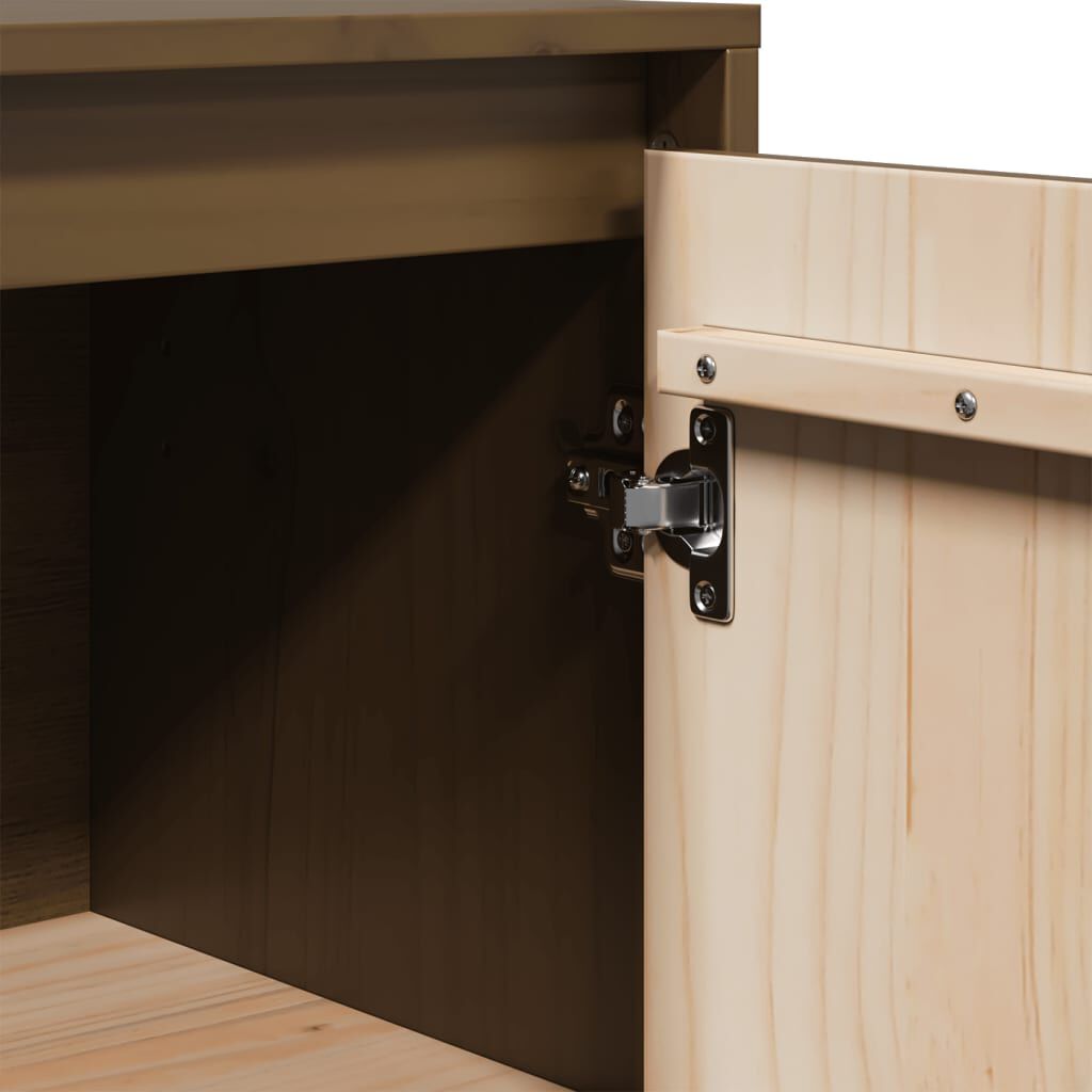 vidaXL Ντουλάπια 2 τεμ. Καφέ Μελί 31,5x34x75 εκ. από Μασίφ Ξύλο Πεύκου