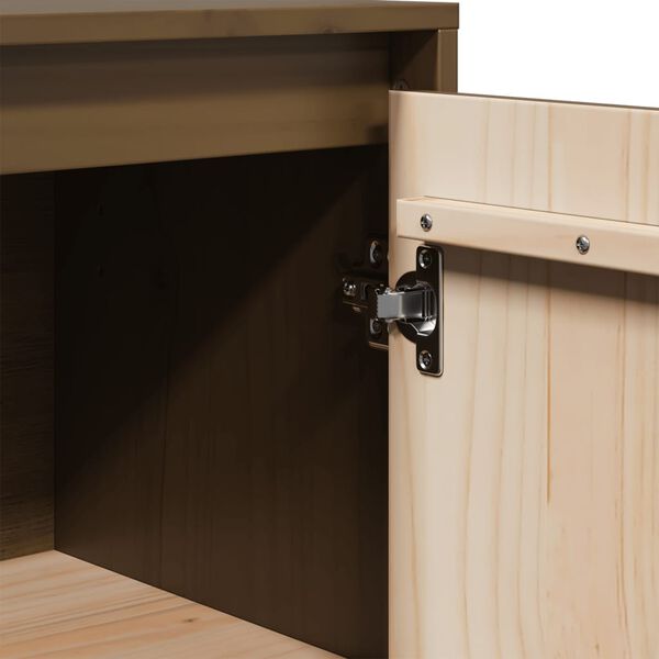 vidaXL Ντουλάπια 2 τεμ. Καφέ Μελί 31,5x34x75 εκ. από Μασίφ Ξύλο Πεύκου
