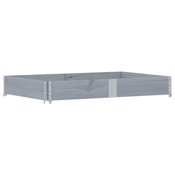 vidaXL Κολάρα Παλέτας Γκρι 150x100 εκ. από Μασίφ Ξύλο Πεύκου