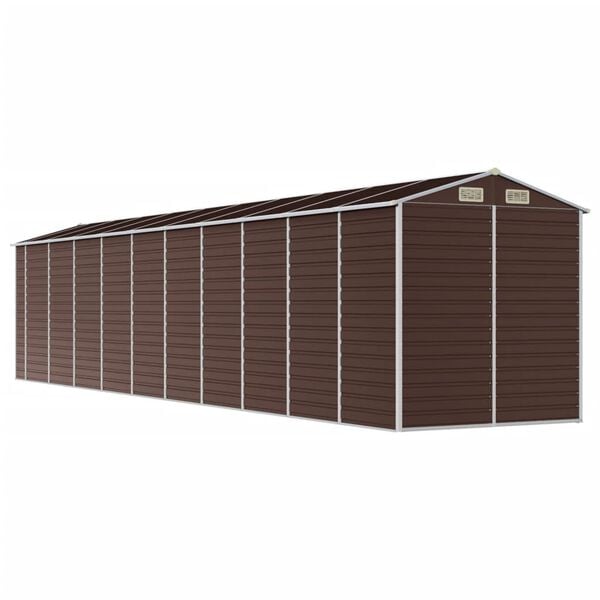 vidaXL Αποθήκη Κήπου Καφέ 191x895x198 εκ. Γαλβανισμένο Ατσάλι
