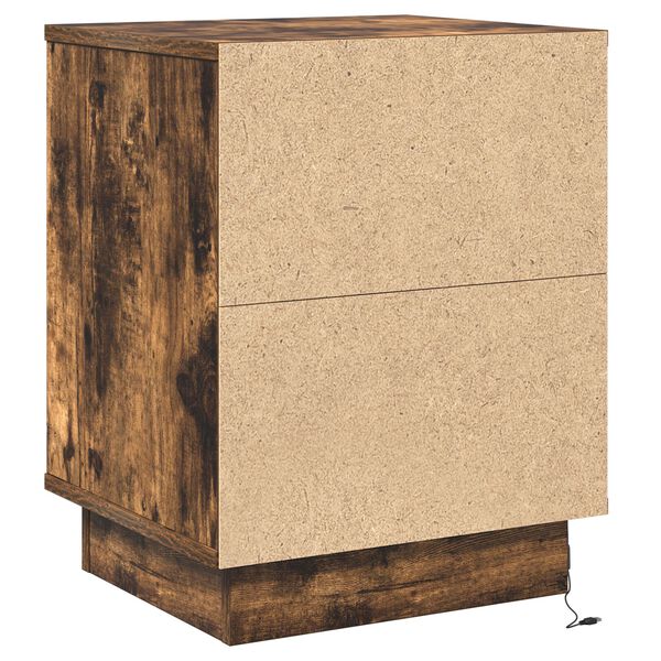 vidaXL Κομοδίνο με 2 pcs Καπνιστό Δρύς 39 x 34.5 x 50 εκ.