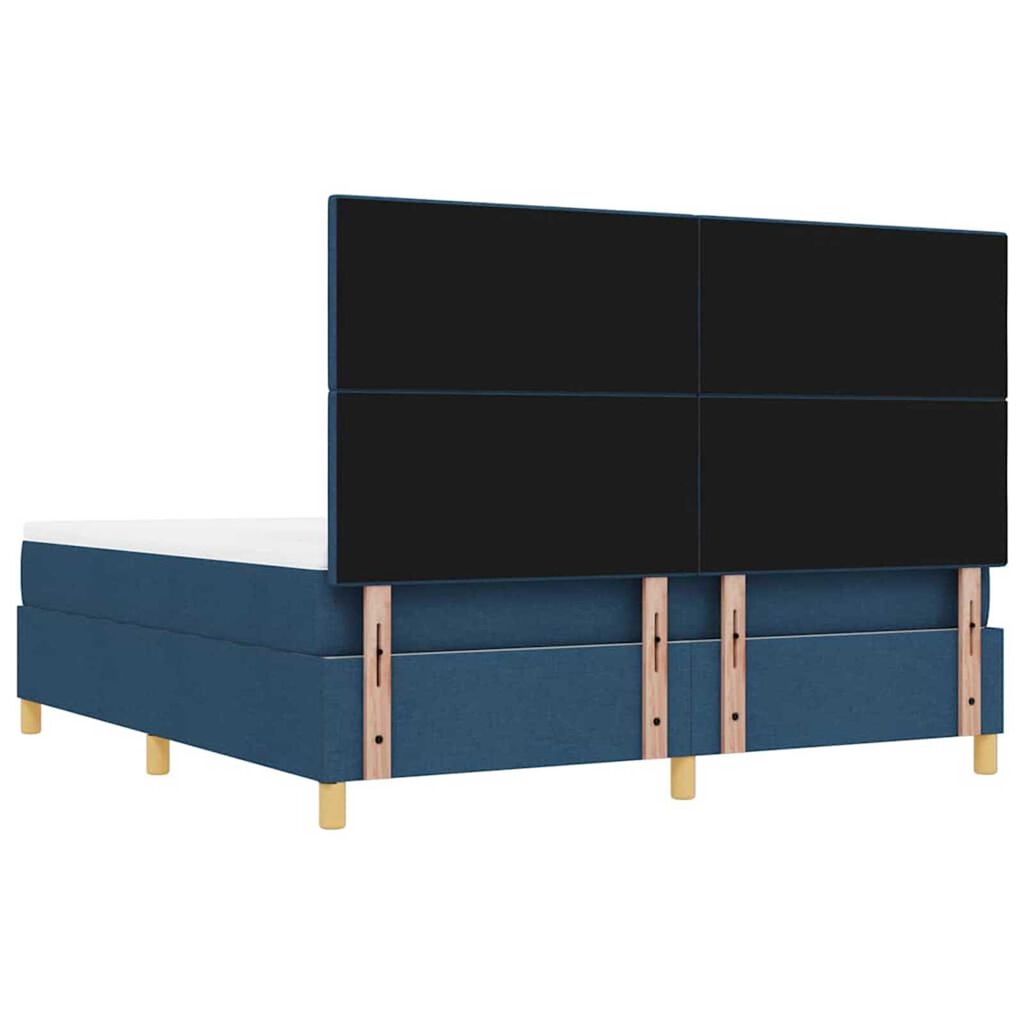 vidaXL Κρεβάτι με ελατήρια με στρώμα Μπλε 180 x 200 cm ύφασμα