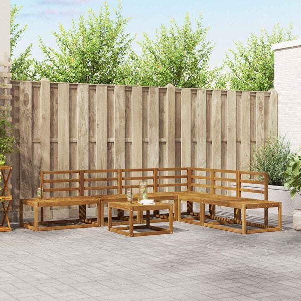 vidaXL &Sigma;&epsilon;&tau; &Kappa;&alpha;&nu;&alpha;&pi;έ 7 &Tau;&epsilon;&mu;ά&chi;&iota;&omicron; &Phi;&upsilon;&sigma;&iota;&kappa;ό &Sigma;&tau;&epsilon;&rho;&epsilon;ό &Xi;ύ&lambda;&omicron; &Alpha;&kappa;&alpha;&kappa;ί&alpha;&sigmaf;