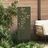 vidaXL Διακοσμητική Πλάκα Κήπου Λαδί 50 x 140 cm Κρύα έλαση από χάλυβα