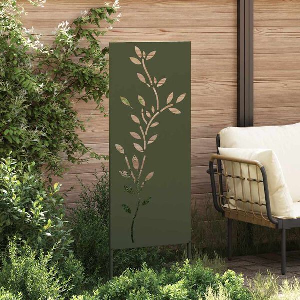vidaXL Διακοσμητική Πλάκα Κήπου Λαδί 50 x 140 cm Κρύα έλαση από χάλυβα