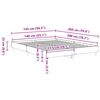vidaXL Πλαίσιο κρεβατιού χωρίς στρώμα 140 x 200 εκ. Επεξεργασμένο Ξύλο