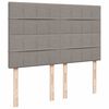 vidaXL Οθωμανικό κρεβάτι με στρώμα Taupe 140x200cm ύφασμα