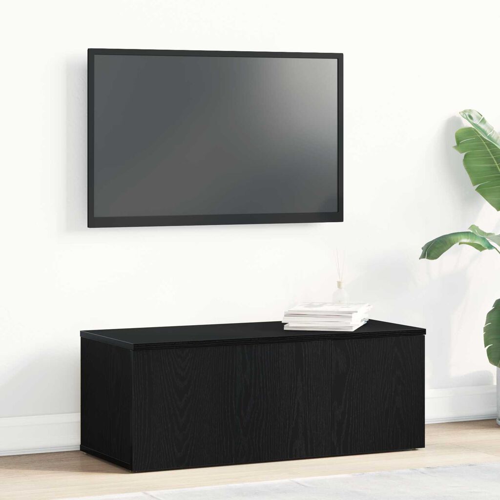 vidaXL Κάβα τηλεόρασης σε Μαύρη Δρυς 80x34x30 εκ από Επεξεργασμένο ξύλο