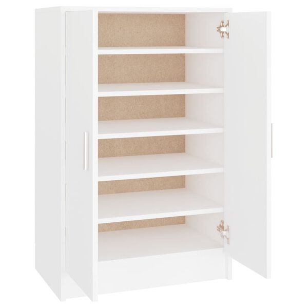vidaXL Παπουτσοθήκη Λευκή 60 x 35 x 92 εκ. από Επεξ. Ξύλο