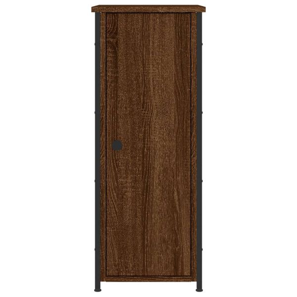 vidaXL Κομοδίνο Καφέ Δρυς 32 x 42 x 80 εκ. από Επεξεργασμένο Ξύλο