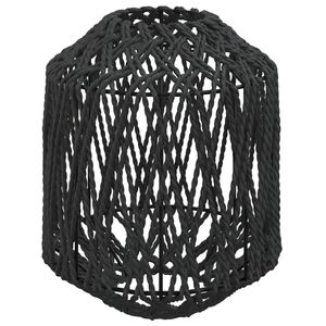 vidaXL Καπέλο Φωτιστικού Μαύρο Ø23x28 εκ. από Σίδηρο και Χαρτί
