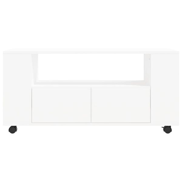 vidaXL Έπιπλο Τηλεόρασης Λευκό 102 x 34,5 x 43 εκ. Επεξεργασμένο Ξύλο