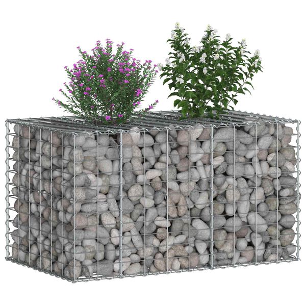 vidaXL &Alpha;&nu;&alpha;&sigma;&eta;&kappa;&omega;&mu;έ&nu;&omicron; &kappa;&rho;&epsilon;&beta;ά&tau;&iota; gabion &Alpha;&sigma;&eta;&mu;ί 100 x 60 x 55 &epsilon;&kappa;