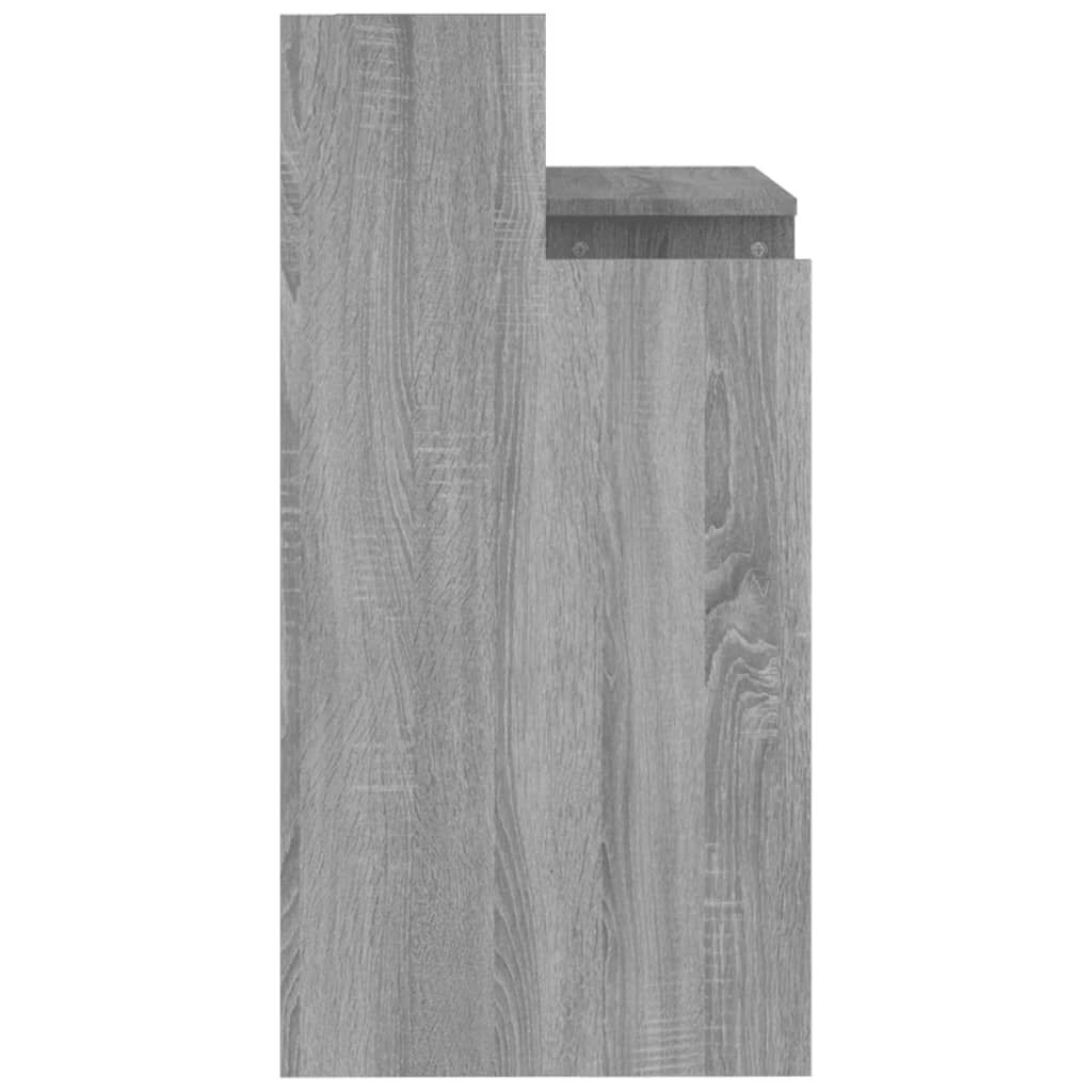 vidaXL Γραφείο με LED Γκρι Sonoma 97x45x90 εκ. Επεξεργ. Ξύλο