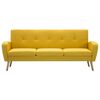 vidaXL Καναπές Τριθέσιος Κίτρινος Υφασμάτινος