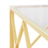 vidaXL Τραπέζι Σαλονιού 80x80x40 εκ. από Ανοξείδωτο Ατσάλι και Γυαλί