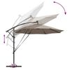 vidaXL Ομπρέλα Cantilever Banana Taupe 294 x 294 x 248 cm