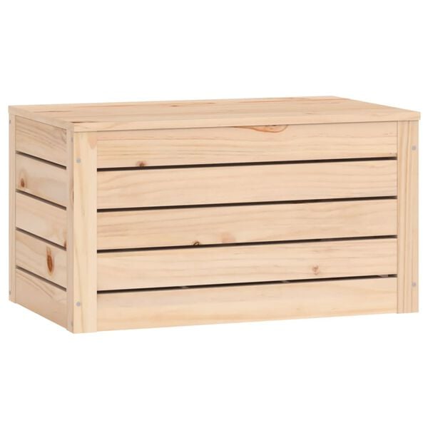 vidaXL Κουτί Αποθήκευσης 59,5 x 36,5 x 33 εκ. από Μασίφ Ξύλο Πεύκου