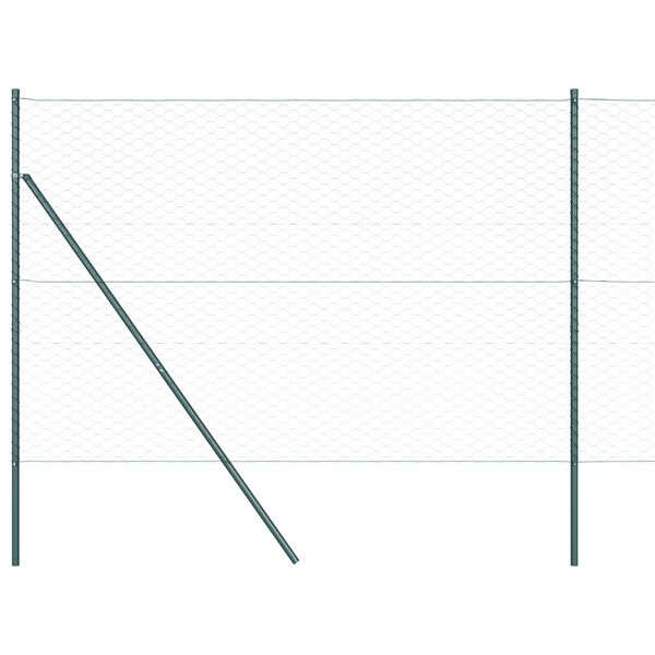 vidaXL Hexagon Fence Πράσινη 1.5x100 μ Χάλυβας