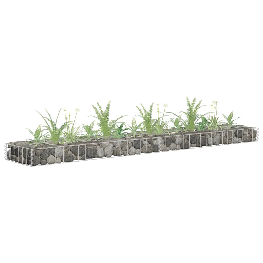 vidaXL Συρματοκιβώτιο-Γλάστρα Υπερυψωμένη 180x30x10 εκ. Γαλβ. Χάλυβας