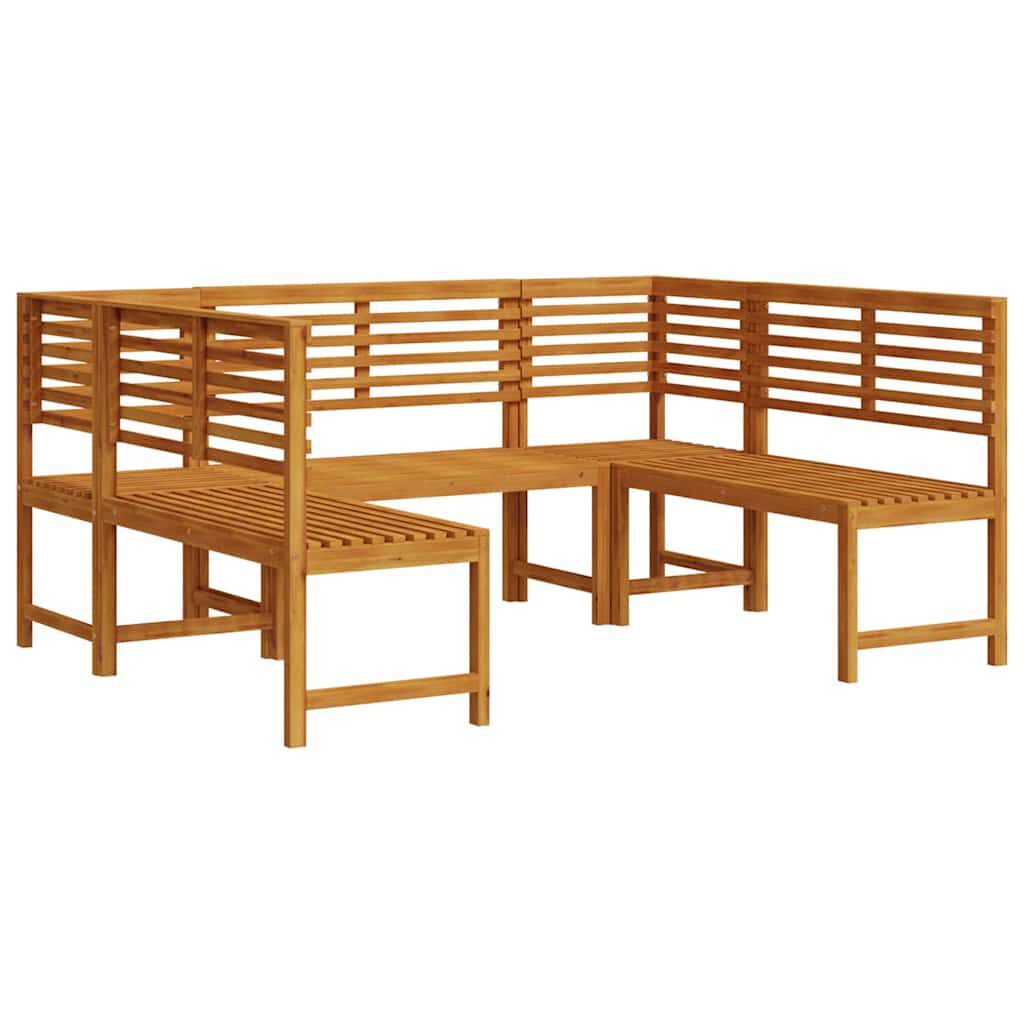 vidaXL Σετ Παγκάκι Κήπου 5 pcs Καφέ Μασίφ ξύλο ακακίας