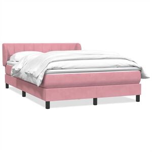vidaXL Box Spring &kappa;&rho;&epsilon;&beta;ά&tau;&iota; &mu;&epsilon; &sigma;&tau;&rho;ώ&mu;&alpha; &rho;&omicron;&zeta; 140x220 cm &Beta;&epsilon;&lambda;&omicron;ύ&delta;&iota;&nu;&omicron;