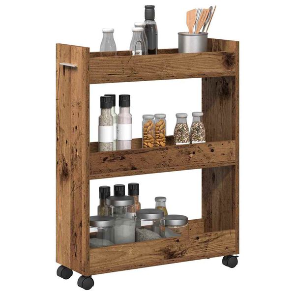 vidaXL &Nu;&tau;&omicron;&upsilon;&lambda;&alpha;&pi;&iota;&omicron;ύ &mu;&epsilon; &tau;&rho;&omicron;&chi;&omicron;ύ&sigmaf; &Pi;&alpha;&lambda;&iota;ό &xi;ύ&lambda;&omicron; 60 x 22 x 79 &epsilon;&kappa;