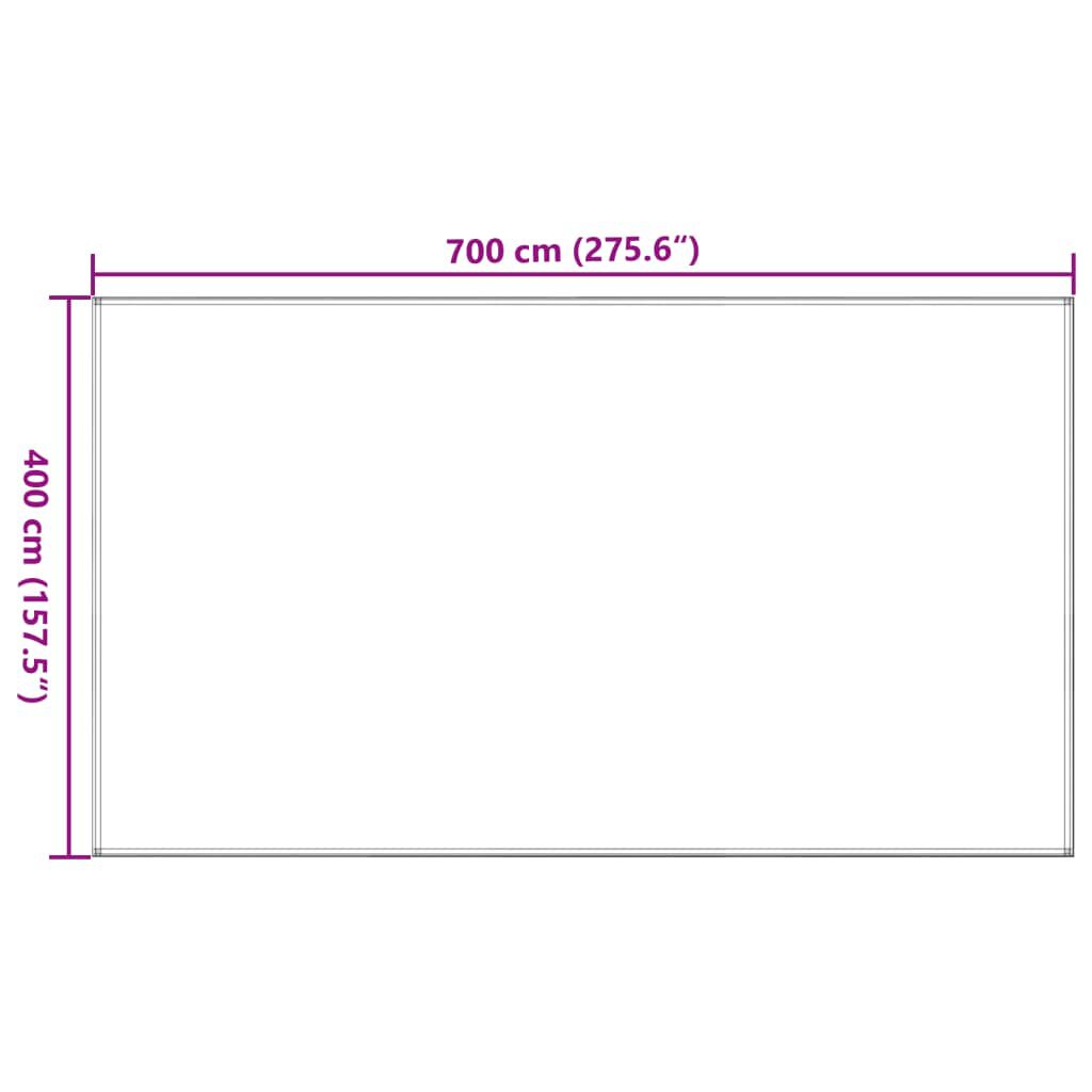 vidaXL Χαλί Σκηνής Μαύρο 400 x 400 εκ. από HDPE