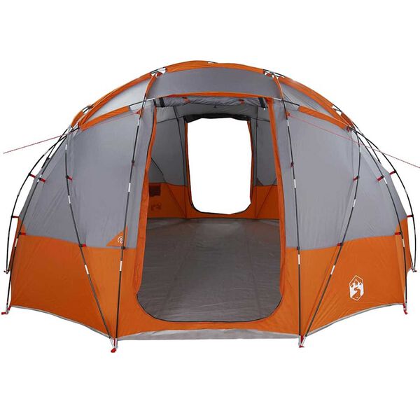 vidaXL Σκηνή Camping με στέγη Γκρι και πορτοκαλί 475 x 475 x 235 εκ.