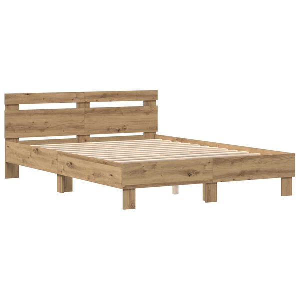 vidaXL Σκελετός Κρεβατιού artisan δρυς 150 x 200 cm Επεξεργασμένο ξύλο