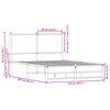 vidaXL Σκελετός Κρεβ. Χωρίς Στρώμα Sonoma Δρυς 120x200 εκ. Μεταλλικό