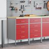 vidaXL Ντουλάπα Εργασίας 2 pcs Κόκκινο και Γκρίζο 100 x 55 x 85 εκ.