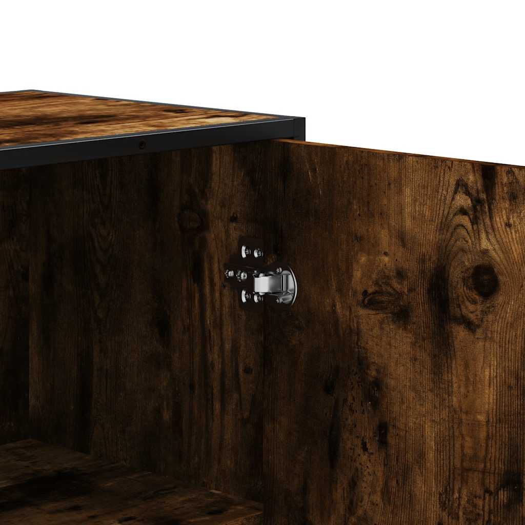 vidaXL Highboard Καπνιστή δρυς Κατασκευασμένο ξύλο και μέταλλο