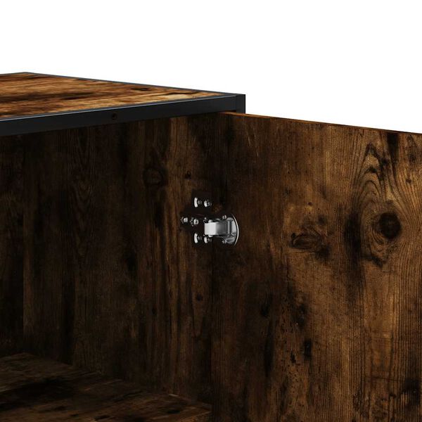 vidaXL Highboard Καπνιστή δρυς Κατασκευασμένο ξύλο και μέταλλο