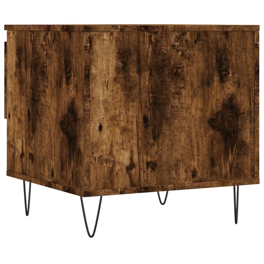 vidaXL Τραπέζι Σαλονιού Καπνιστή Δρυς 50x46x50 εκ. Επεξεργασμένο Ξύλο