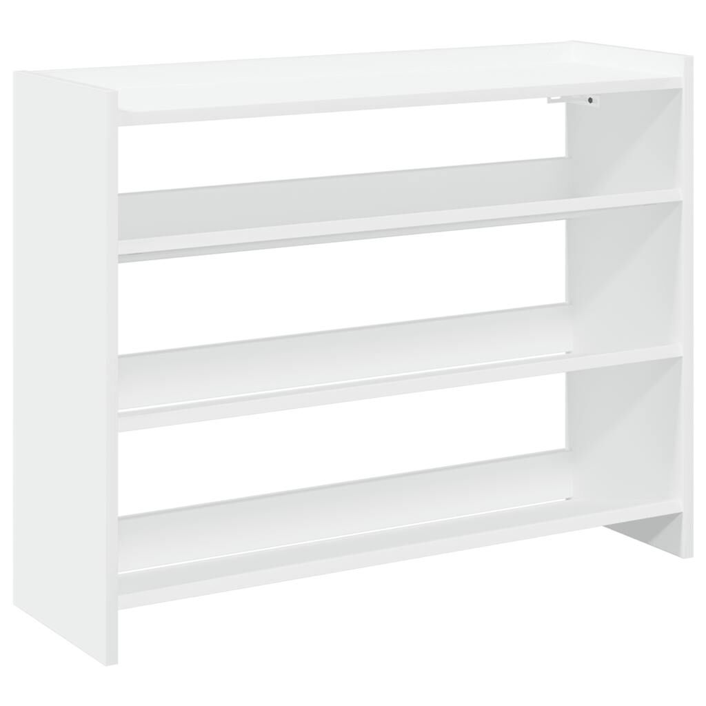 Ράφι παπουτσιών vidaXL Λευκό 80x25x62 cm Κατασκευασμένο ξύλο
