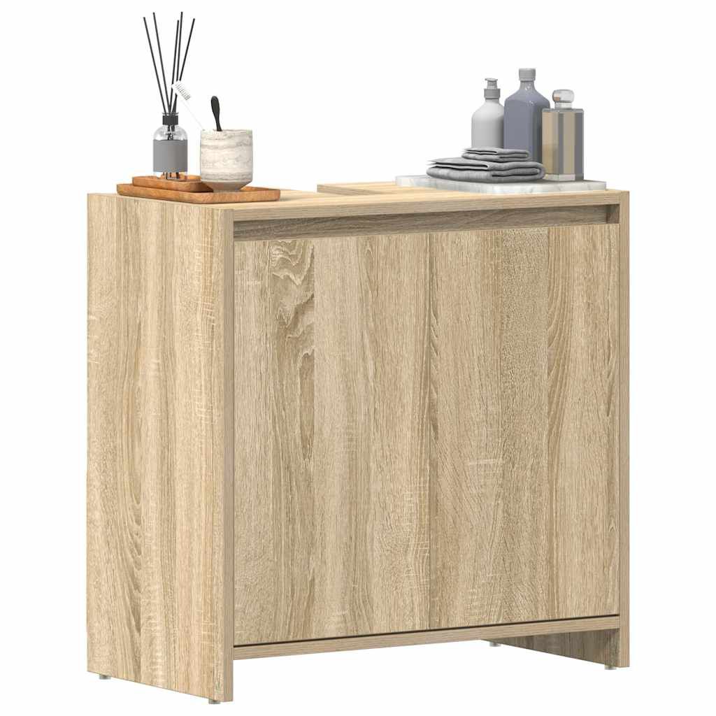 vidaXL Ντουλάπι Νιπτήρα Sonoma Δρυς 60 x 33 x 61 εκ. από Επεξ. Ξύλο
