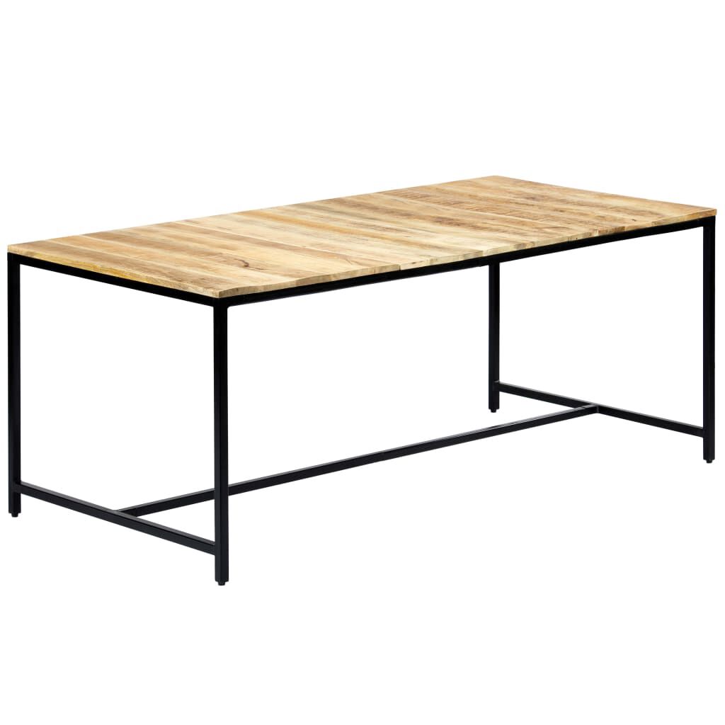 vidaXL Τραπεζαρία 180 x 90 x 75 εκ. από Μασίφ Ακατέργαστο Ξύλο Μάνγκο