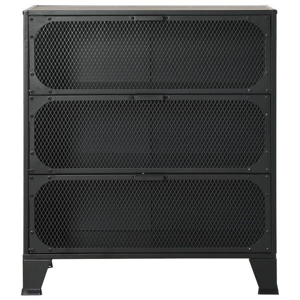 vidaXL Ντουλάπια Αποθήκευσης 2 τεμ. Γκρι 72 x 36 x 82 εκ. Μέταλλο/MDF