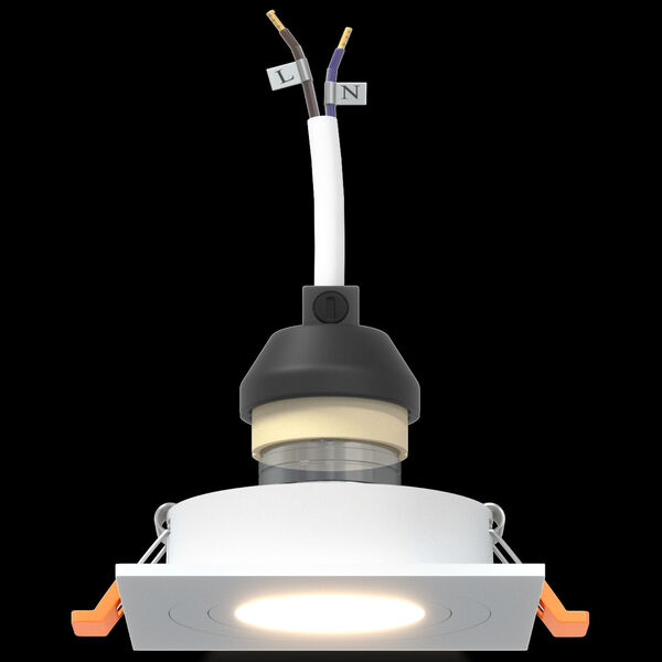 vidaXL Spotlights με προβολείς 6 pcs Λευκό 9 x 9 x cm Αλουμίνιο