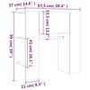 vidaXL Ντουλάπι Διαδρόμου Sonoma Δρυς 97,5 x 37 x 99 εκ. Επεξεργ. Ξύλο