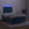 vidaXL &Kappa;&rho;&epsilon;&beta;ά&tau;&iota; Boxspring &mu;&epsilon; &Sigma;&tau;&rho;ώ&mu;&alpha; & LED &Sigma;&kappa;. &Mu;&pi;&lambda;&epsilon; 120x190&epsilon;&kappa;. &Beta;&epsilon;&lambda;&omicron;ύ&delta;&iota;&nu;&omicron;
