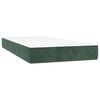 vidaXL Κρεβάτι Boxspring με Στρώμα Σκούρο Πράσινο 200x200εκ. Βελούδινο