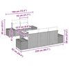 vidaXL Σετ Καναπέ Κήπου 6 pcs Μαύρο και Κρέμα 55 x 55 x 37 εκ