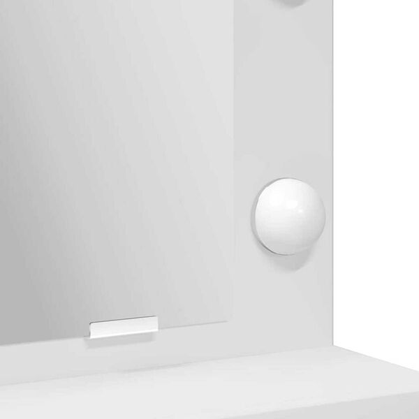 vidaXL Κομοδίνο με συρτάρι Λευκό 50 x 41 x 135 εκ Επεξεργασμένο ξύλο