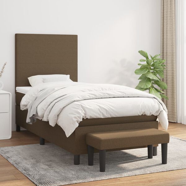 vidaXL &Kappa;&rho;&epsilon;&beta;ά&tau;&iota; Boxspring &mu;&epsilon; &Sigma;&tau;&rho;ώ&mu;&alpha; &Sigma;&kappa;&omicron;ύ&rho;&omicron; &Kappa;&alpha;&phi;έ 90x190 &epsilon;&kappa;. &Upsilon;&phi;&alpha;&sigma;&mu;ά&tau;&iota;&nu;&omicron;