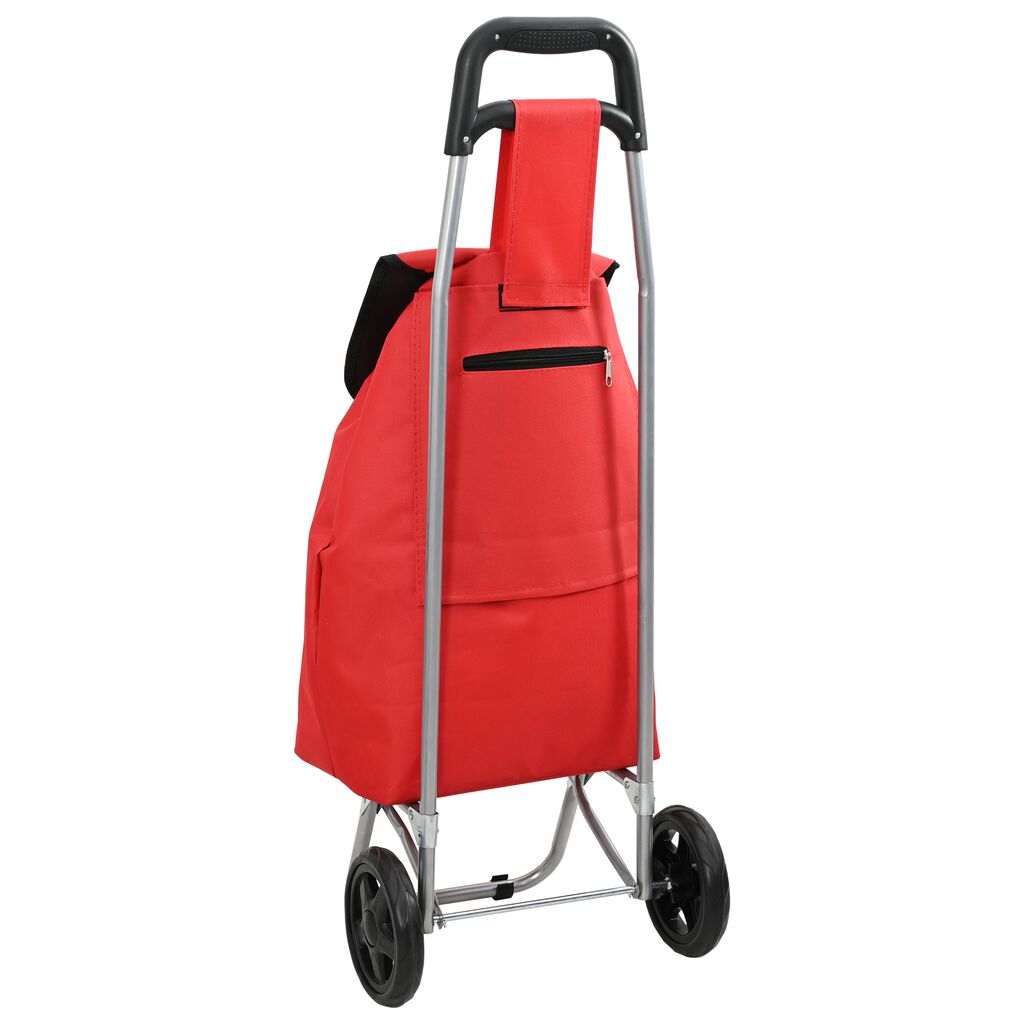 vidaXL Καρότσι Αγορών Κόκκινο 35 x 28 x 92 εκ. Ύφασμα Oxford