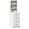 vidaXL Highboard &mu;&epsilon; &sigma;&upsilon;&rho;&tau;ά&rho;&iota; &Lambda;&epsilon;&upsilon;&kappa;ό 40 x 41 x 135 &epsilon;&kappa;. &Epsilon;&pi;&epsilon;&xi;&epsilon;&rho;&gamma;&alpha;&sigma;&mu;έ&nu;&omicron; &xi;ύ&lambda;&omicron;