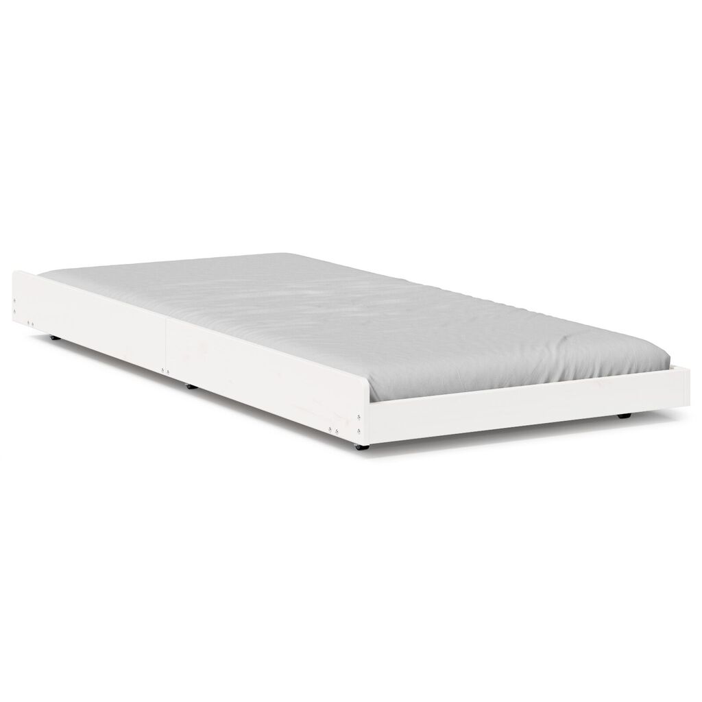 vidaXL Κρεβάτι Λευκό Ξύλο πεύκου 80 x 200 cm Ανθεκτικό Κρεβάτι